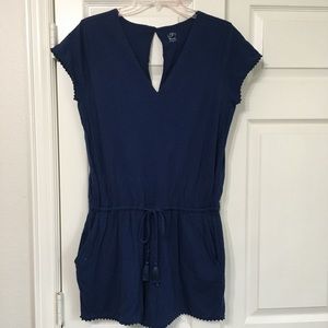 LOFT Size Small Swim Coverup Pompom Romper